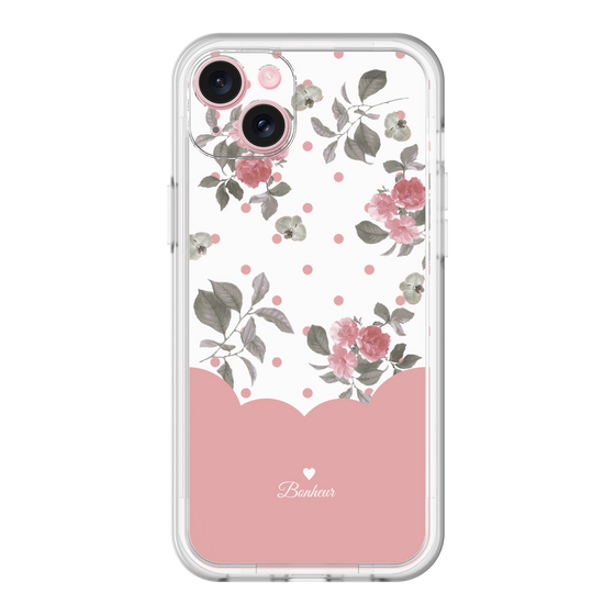スリムプロテクションプレミアムケース［ ツインドットフラワー - Pink ］