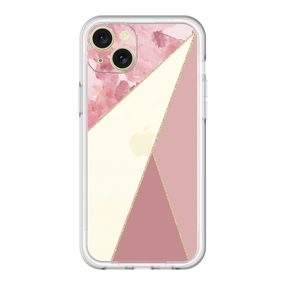 スリムプロテクションプレミアムケース［ マーブルトライアングルパレット - Pink ］