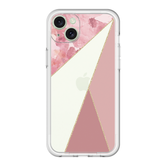 スリムプロテクションプレミアムケース［ マーブルトライアングルパレット - Pink ］