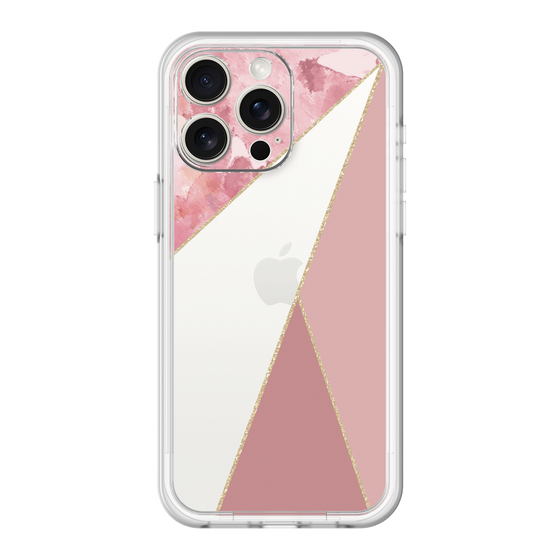 スリムプロテクションプレミアムケース［ マーブルトライアングルパレット - Pink ］
