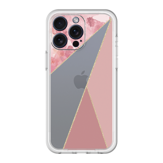スリムプロテクションプレミアムケース［ マーブルトライアングルパレット - Pink ］