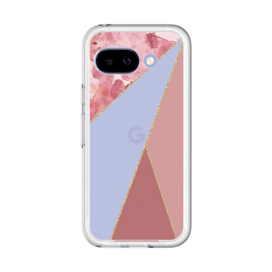 スリムプロテクションプレミアムケース［ マーブルトライアングルパレット - Pink ］