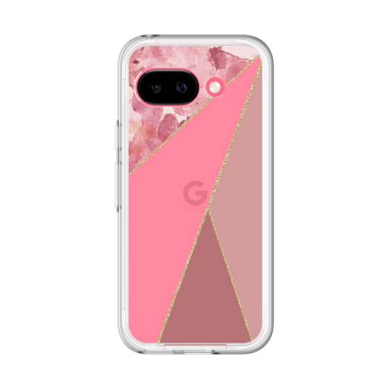 スリムプロテクションプレミアムケース［ マーブルトライアングルパレット - Pink ］