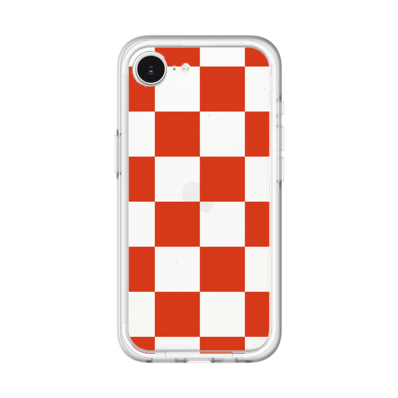 スリムプロテクションプレミアムケース［ 市松模様 - Red ］