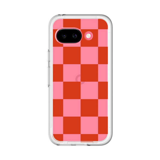 スリムプロテクションプレミアムケース［ 市松模様 - Red ］
