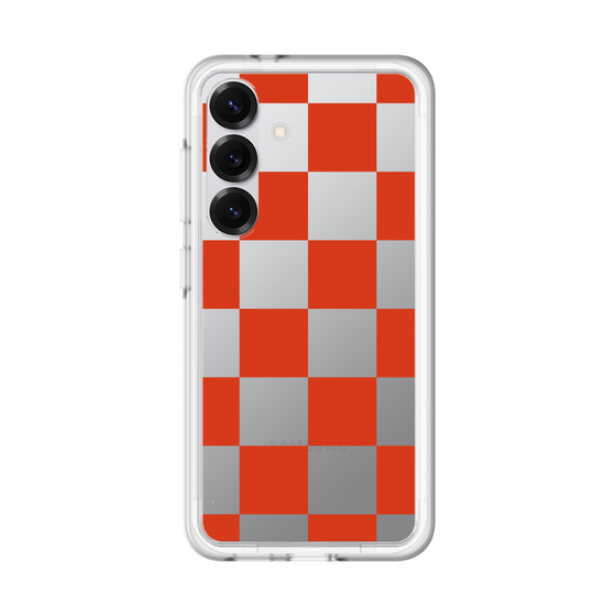 スリムプロテクションプレミアムケース［ 市松模様 - Red ］