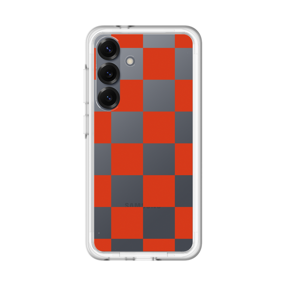 スリムプロテクションプレミアムケース［ 市松模様 - Red ］