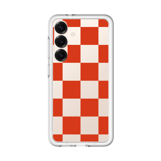 スリムプロテクションプレミアムケース［ 市松模様 - Red ］