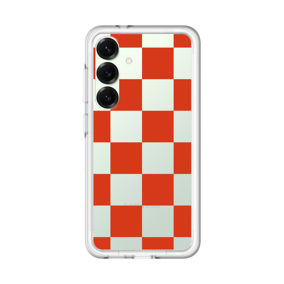 スリムプロテクションプレミアムケース［ 市松模様 - Red ］
