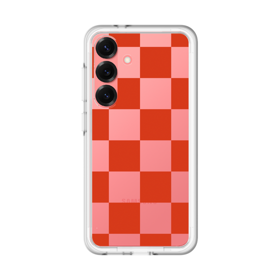 スリムプロテクションプレミアムケース［ 市松模様 - Red ］