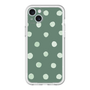 スリムプロテクションプレミアムケース［ 水彩ドット・レトロカラー - Green ］