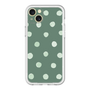 スリムプロテクションプレミアムケース［ 水彩ドット・レトロカラー - Green ］