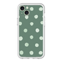スリムプロテクションプレミアムケース［ 水彩ドット・レトロカラー - Green ］