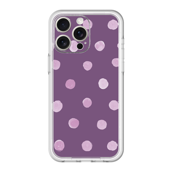 スリムプロテクションプレミアムケース［ 水彩ドット・レトロカラー - Purple ］