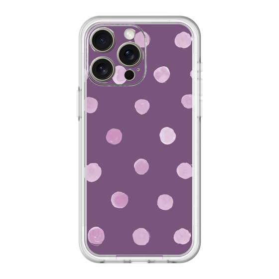 スリムプロテクションプレミアムケース［ 水彩ドット・レトロカラー - Purple ］