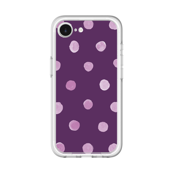 スリムプロテクションプレミアムケース［ 水彩ドット・レトロカラー - Purple ］