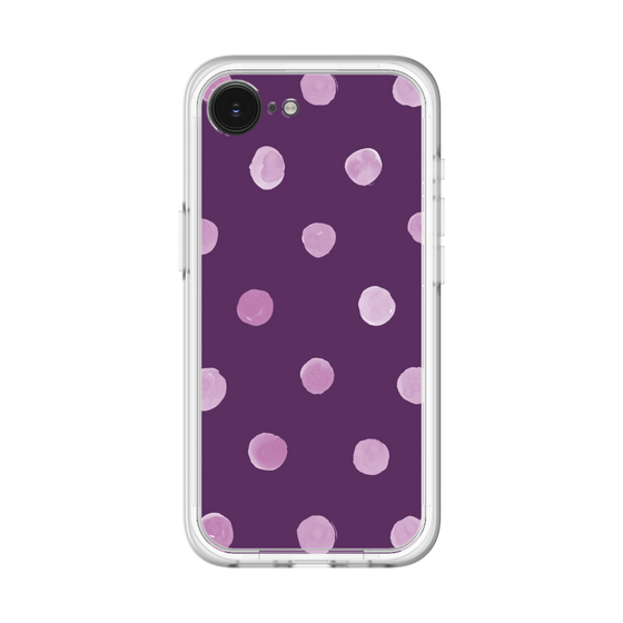 スリムプロテクションプレミアムケース［ 水彩ドット・レトロカラー - Purple ］