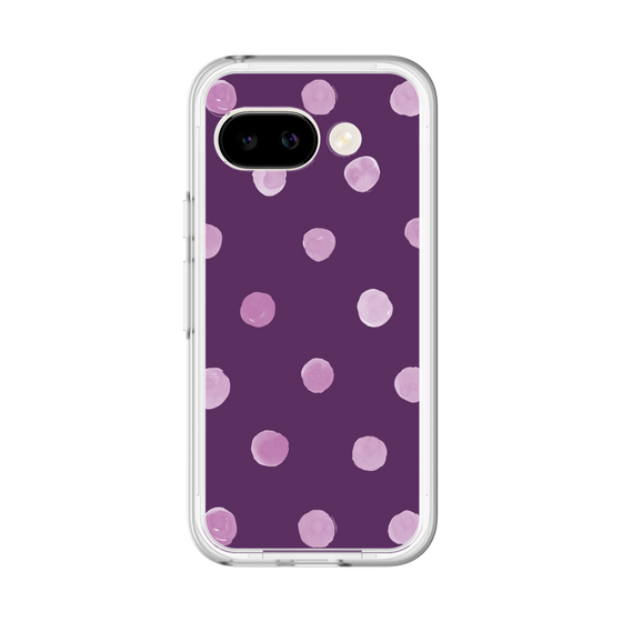 スリムプロテクションプレミアムケース［ 水彩ドット・レトロカラー - Purple ］