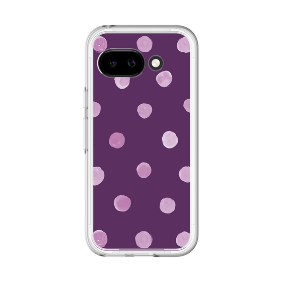 スリムプロテクションプレミアムケース［ 水彩ドット・レトロカラー - Purple ］