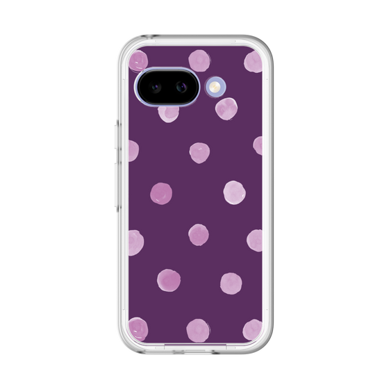スリムプロテクションプレミアムケース［ 水彩ドット・レトロカラー - Purple ］