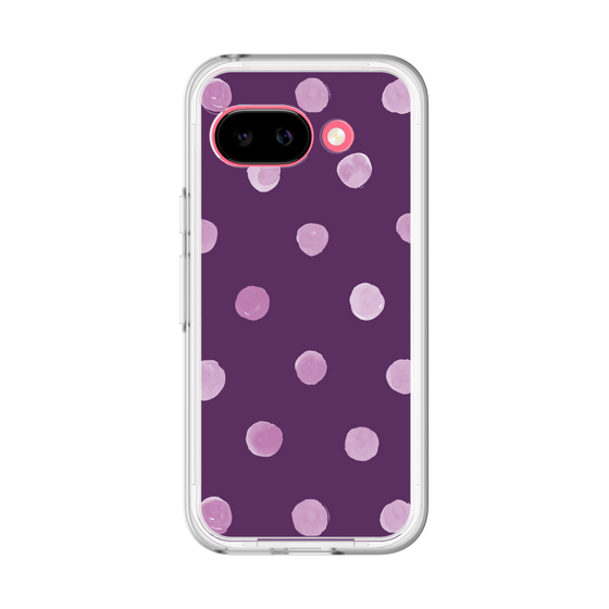 スリムプロテクションプレミアムケース［ 水彩ドット・レトロカラー - Purple ］