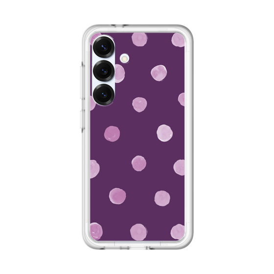 スリムプロテクションプレミアムケース［ 水彩ドット・レトロカラー - Purple ］
