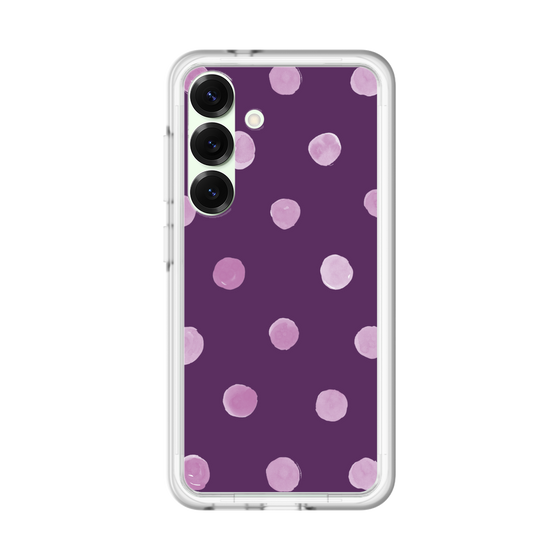 スリムプロテクションプレミアムケース［ 水彩ドット・レトロカラー - Purple ］