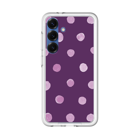 スリムプロテクションプレミアムケース［ 水彩ドット・レトロカラー - Purple ］