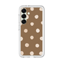 スリムプロテクションプレミアムケース［ 水彩ドット・レトロカラー - Brown ］