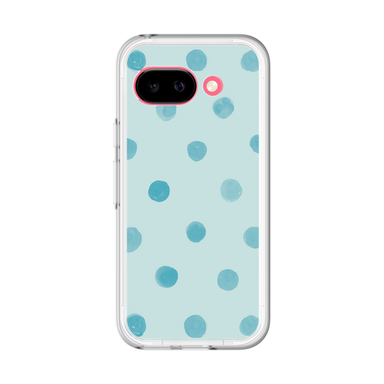 スリムプロテクションプレミアムケース［ 水彩ドット・レトロカラー - Light Blue ］