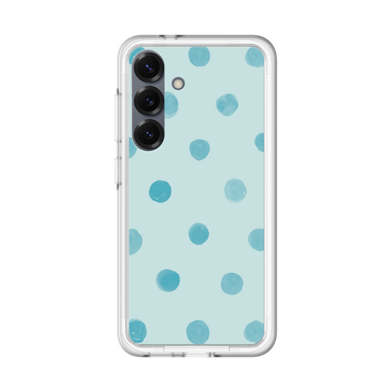 スリムプロテクションプレミアムケース［ 水彩ドット・レトロカラー - Light Blue ］