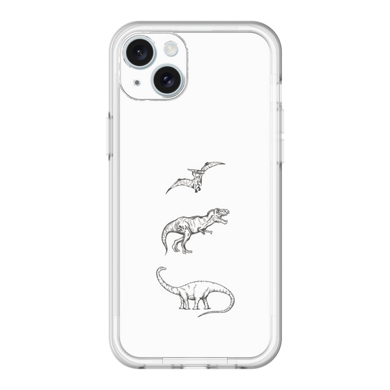 スリムプロテクションプレミアムケース［ Dinosaurs No.1 - White ］