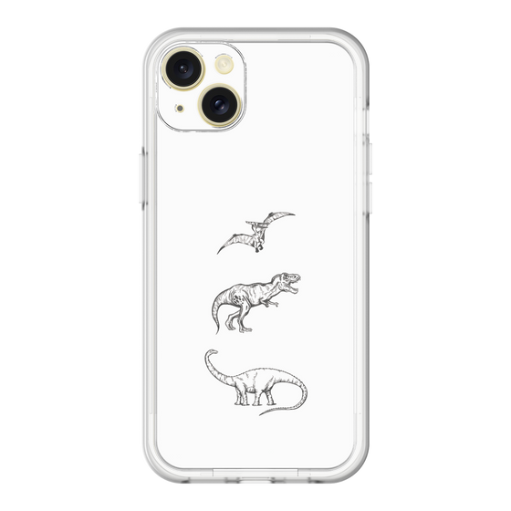 スリムプロテクションプレミアムケース［ Dinosaurs No.1 - White ］