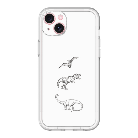 スリムプロテクションプレミアムケース［ Dinosaurs No.1 - White ］