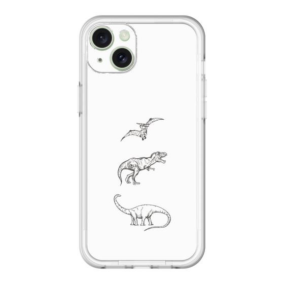 スリムプロテクションプレミアムケース［ Dinosaurs No.1 - White ］