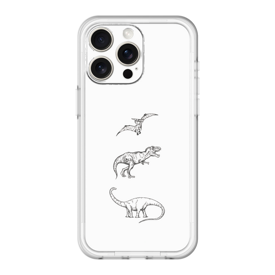 スリムプロテクションプレミアムケース［ Dinosaurs No.1 - White ］