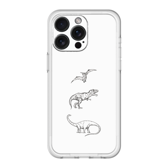 スリムプロテクションプレミアムケース［ Dinosaurs No.1 - White ］