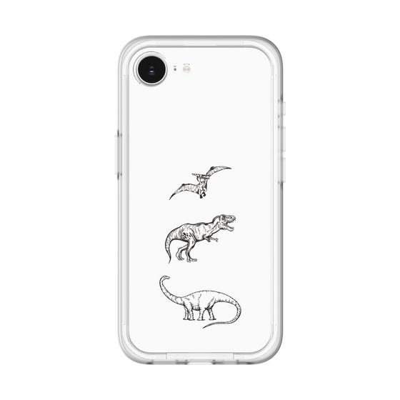 スリムプロテクションプレミアムケース［ Dinosaurs No.1 - White ］