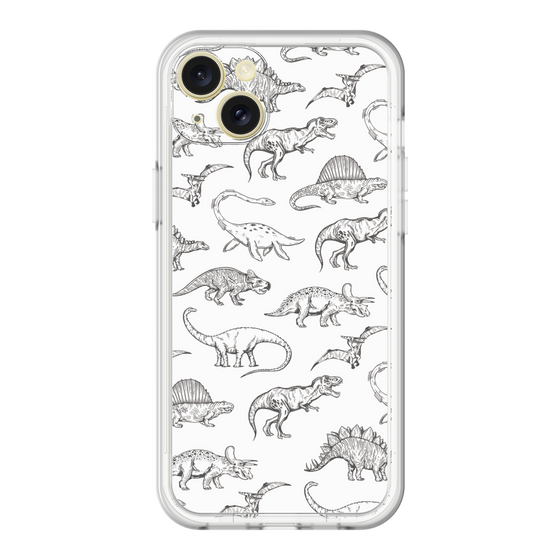 スリムプロテクションプレミアムケース［ Dinosaurs No.2 - White ］