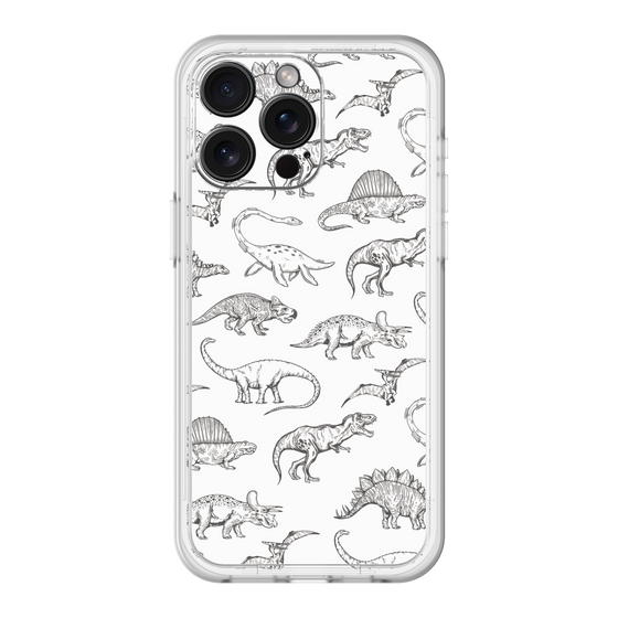 スリムプロテクションプレミアムケース［ Dinosaurs No.2 - White ］