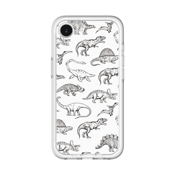 スリムプロテクションプレミアムケース［ Dinosaurs No.2 - White ］