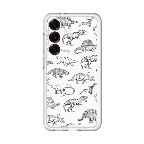 スリムプロテクションプレミアムケース［ Dinosaurs No.2 - White ］