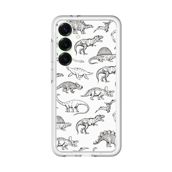 スリムプロテクションプレミアムケース［ Dinosaurs No.2 - White ］