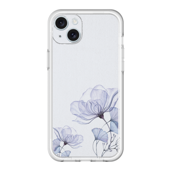 スリムプロテクションプレミアムケース［ Natural Flower - blue ］