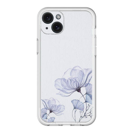 スリムプロテクションプレミアムケース［ Natural Flower - blue ］