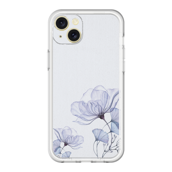 スリムプロテクションプレミアムケース［ Natural Flower - blue ］