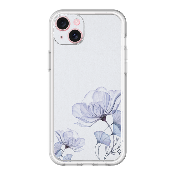 スリムプロテクションプレミアムケース［ Natural Flower - blue ］