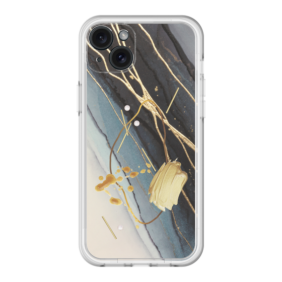 スリムプロテクションプレミアムケース［ Marble Nuance Painting Black ］