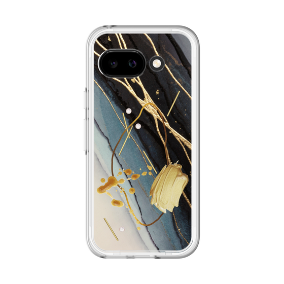 スリムプロテクションプレミアムケース［ Marble Nuance Painting Black ］