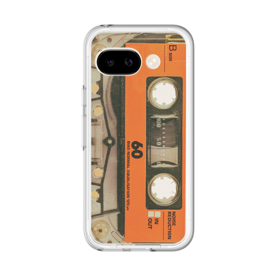 スリムプロテクションプレミアムケース［ RETORO CASSETTE TAPE - Skeleton Orange ］